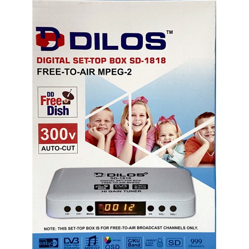 Dilos MPEG-2 SD DVB-S Digital FTA Set-Top Box