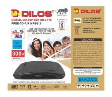 Dilos SD-2772 MPEG-2 SD DVB-S Digital FTA Set-Top Box